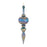Melrose Irridescent Glass Finial Drop Ornament, Set of 6, Blue