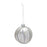 Melrose International Jeweled Glass Ball Ornament, Set of 6, Silver