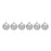 Melrose International Jeweled Glass Ball Ornament, Set of 6, Silver