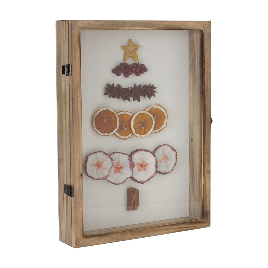 Melrose Dried Fruit Tree Shadow Box 16"H, Brown/Orange/White - 86500DS
