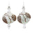 Melrose Glass Pinecone Onion Ornament, Set of 12, Brown/White/Green - 86505DS