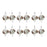 Melrose Glass Pinecone Onion Ornament, Set of 12, Brown/White/Green
