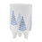 Melrose Modern Pine Tree Planter/Legs, Set of 2, White/Blue - 86512DS