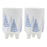 Melrose Modern Pine Tree Planter/Legs, Set of 2, White/Blue