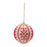 Melrose Embroidered Wool Ball Ornament, Set of 4, Red/White