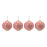 Melrose Embroidered Wool Ball Ornament, Set of 4, Red/White