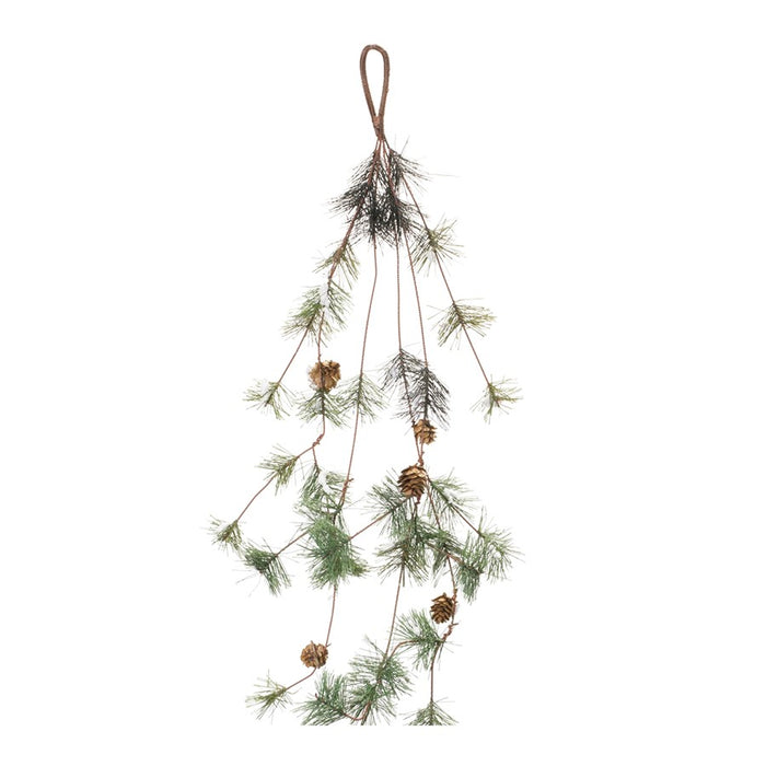 Melrose International Pine Cone Twig Garland, Set of 2, Green - 86532DS