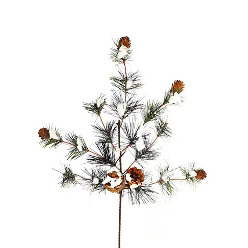 Melrose International Snowy Pine Spray, Set of 6, Green - 86535DS