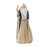 Melrose International Rustic Santa Statue/Staff 15.75"H, Blue/Brown - 86543DS