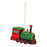 Melrose Glittered Glass TRain, Ornament, Set of 6, Green/Red