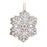 Melrose Glittered Snowflake Ornament, Set of 3, Brown/White
