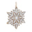 Melrose Glittered Snowflake Ornament, Set of 3, Brown/White