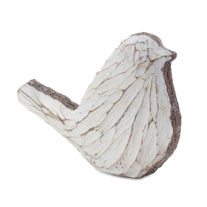 Melrose Carved Bird Figurine (Set of 4), Cream/Brown