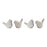 Melrose International Carved Bird Figurine, Set of 4, Cream/Brown