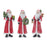 Melrose Glitter Santa Figurine/Pine Accent, Set of 3, Red/Green - 86584DS