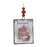 Melrose Glass Winter Wishes Barn Ornament, Set of 12, White/Red/Green - 86589DS