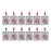 Melrose Glass Winter Wishes Barn Ornament, Set of 12, White/Red/Green