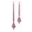 Melrose Irridescent Glass Drop Ornament, Set of 12, Red/Silver - 86596DS