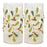 Melrose Beaded Glass Mistletoe Candle Holder, Set of 2, White/Gree/Red
