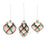 Melrose Plaid Glittered Glass Ornament, Set of 6, Red/White/Green