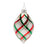 Melrose Plaid Glittered Glass Ornament, Set of 6, Red/White/Green
