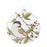 Melrose Glass Chickadee Bird Ball Ornament, Set of 6, White/Green/Red - 86608DS