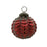 Melrose International Scalloped Glass Ball Ornament, Set of 12, Red