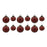 Melrose International Scalloped Glass Ball Ornament, Set of 12, Red