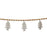 Melrose Wood Beaded Wool Tree Garland, Set of 2, White/Brown - 86617DS