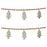 Melrose Wood Beaded Wool Tree Garland, Set of 2, White/Brown