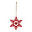 Melrose International Metal Snowflake/Bell Ornament, Set of 12, Red