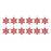 Melrose International Metal Snowflake/Bell Ornament, Set of 12, Red