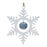 Melrose Metal Snowflake/Bell Ornament, Set of 12, White/Blue - 86623DS