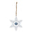 Melrose Metal Snowflake/Bell Ornament, Set of 12, White/Blue