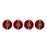 Melrose Jeweled Snowflake Ball Ornament, Set of 4, Red/Gold