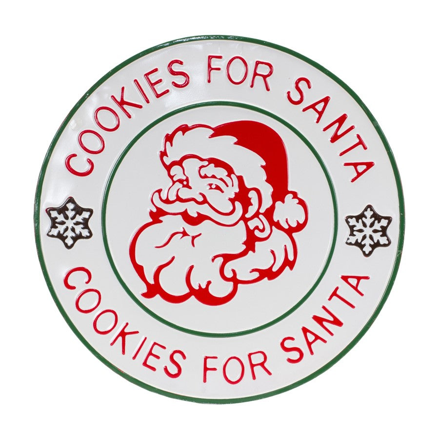 Melrose International Cookies for Santa Sign 18.25"D, Red/White/Green - 86649DS