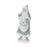 Melrose Int. Santa/Sweater Coat Figurine, Set of 2, Blue/White