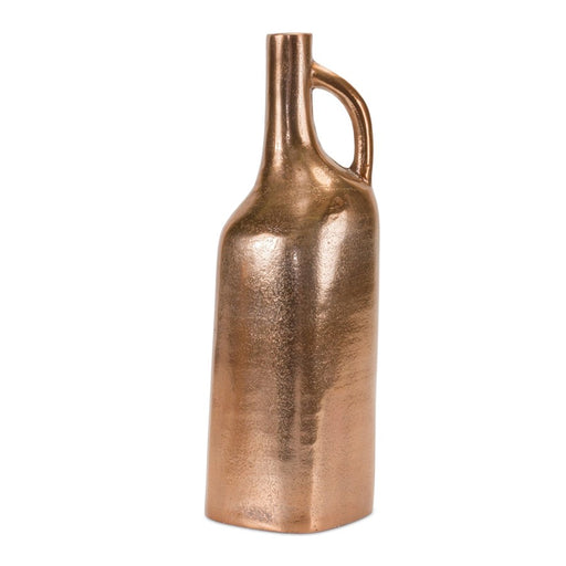 Melrose International Copper Metal Bottle Vase 12"H, CoppeRed - 86656DS