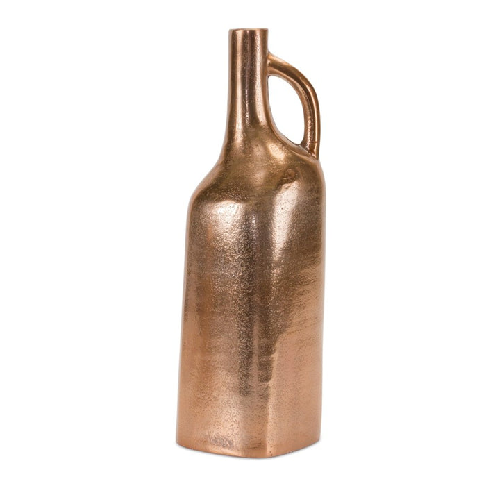 Melrose International Copper Metal Bottle Vase 12"H, CoppeRed - 86656DS