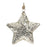 Melrose International Mosaic Metal Star Ornament, Set of 4, Silver - 86665DS