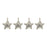 Melrose International Mosaic Metal Star Ornament, Set of 4, Silver