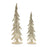 Melrose International Gold Mosaic Glass Pine Tree, Set of 2, Silver - 86666DS