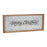 Melrose Ornate Metal Merry Christmas Sign 19.75"L, White/Silver - 86680DS