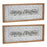 Melrose Ornate Metal Merry Christmas Sign 19.75"L, White/Silver