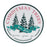 Melrose International Christmas Tree Farm Sign 14"D, White/Red/Green - 86686DS
