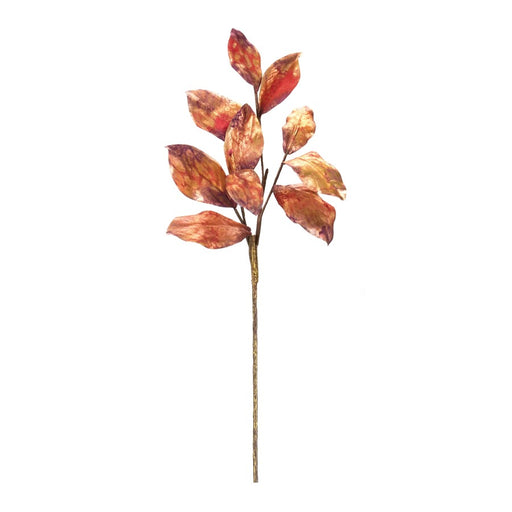 Melrose International Metallic Harvest Leaf Spray, Set of 2, Red/Brown
