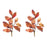 Melrose International Metallic Harvest Leaf Spray, Set of 2, Red/Brown