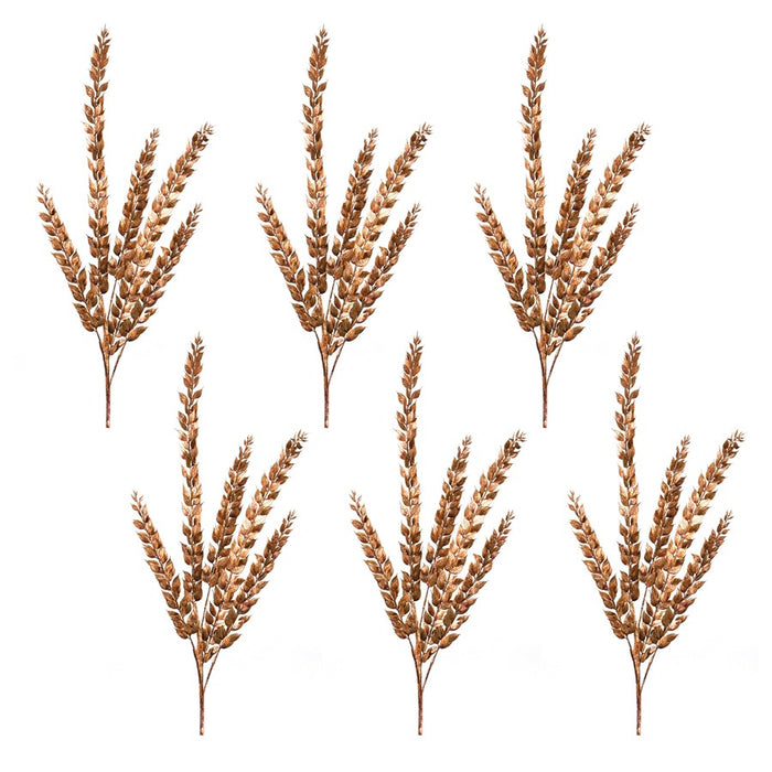Melrose Metallic Harvest Mini Leaf Spray, Set of 2, Bronze