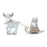 Melrose Gnome/Woodland Animals Figurine, Set of 2, Blue/White