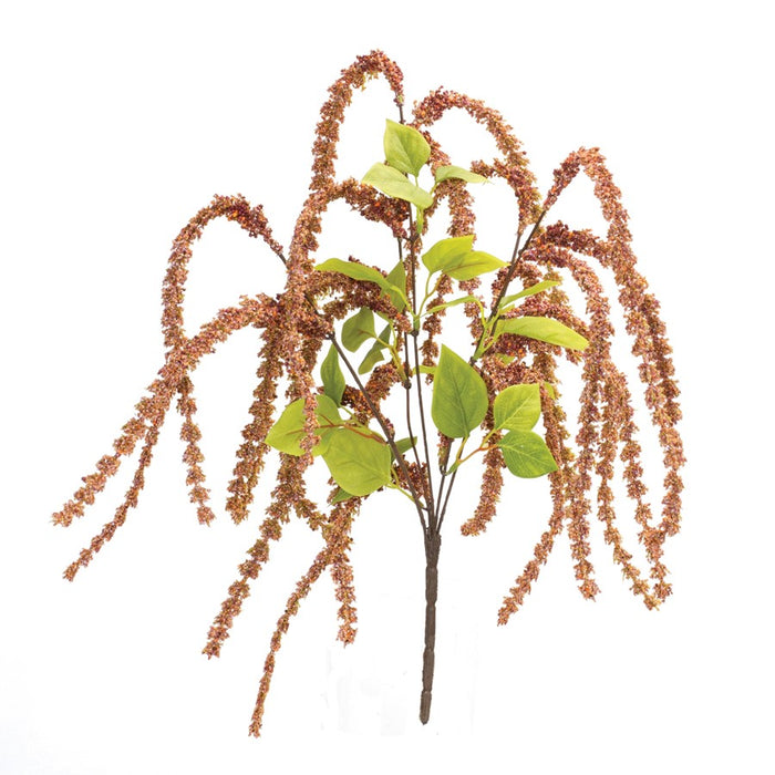 Melrose International Hanging Astible Bush, Set of 6, Green/Salmon - 86709DS